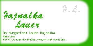 hajnalka lauer business card